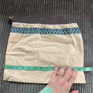 Tory Burch Storage Dustbag Dust Bag Teal Blue Authentic Wallet SLG Purse Bag